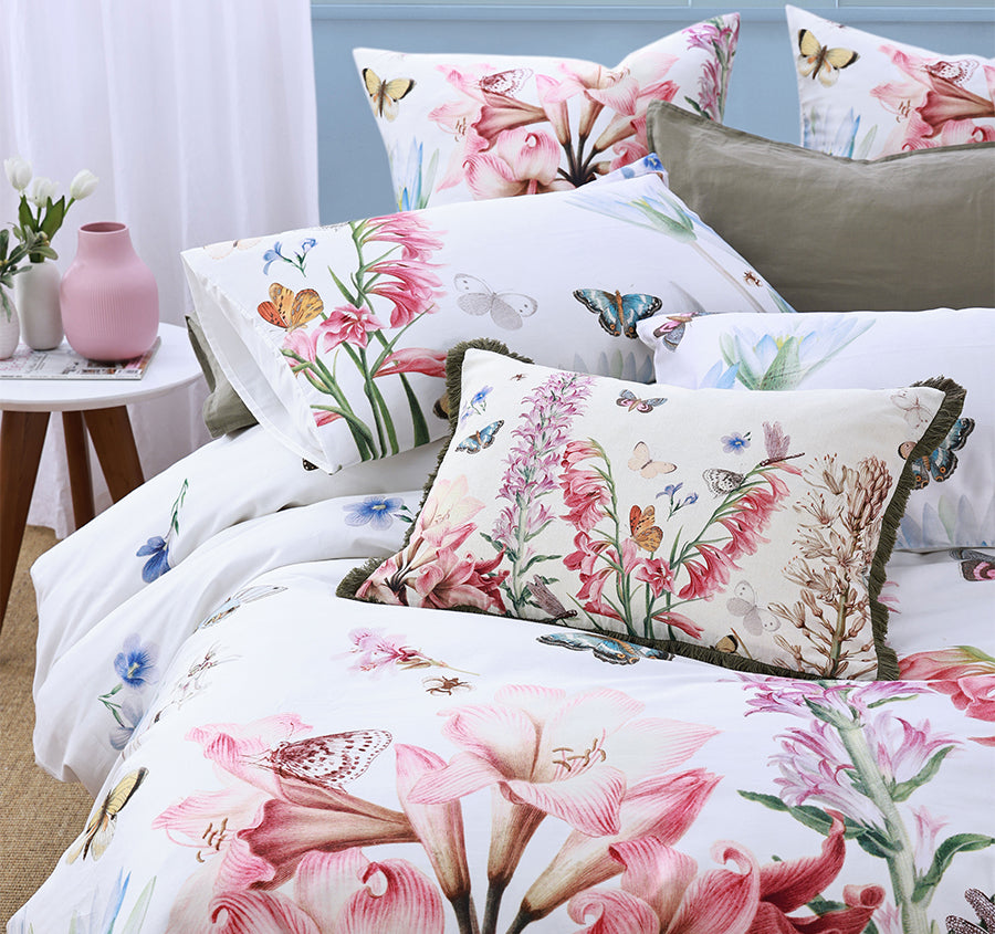 Fleur Quilt Cover Set Range Cream