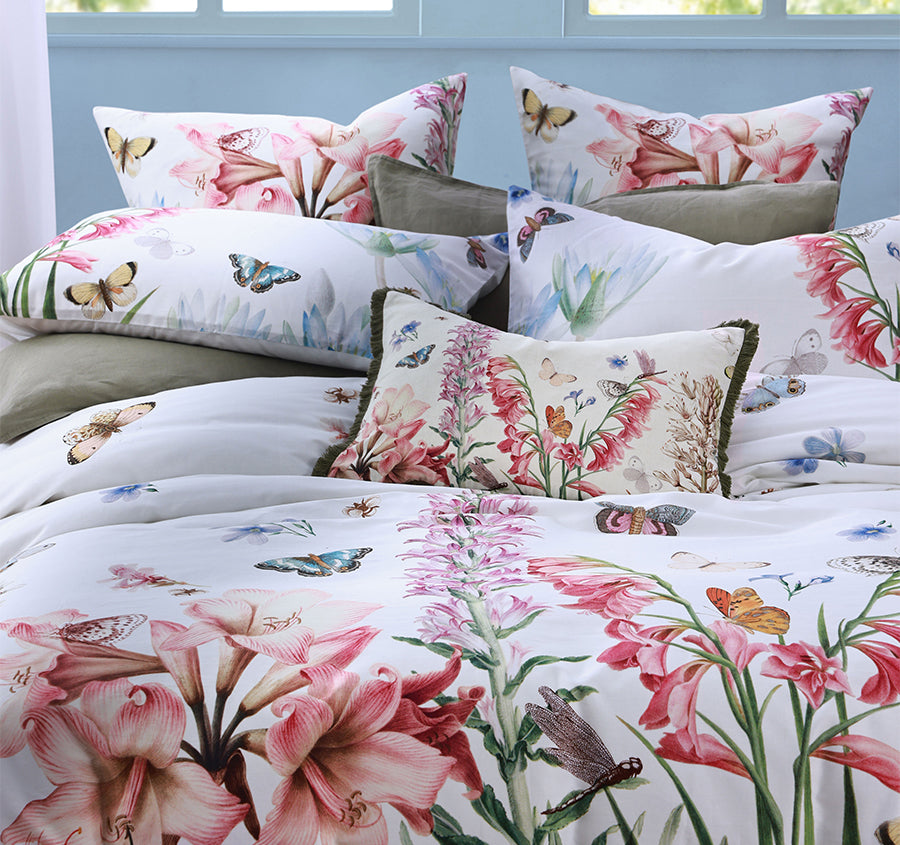 Fleur Quilt Cover Set Range Cream