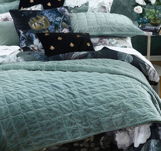 Meeka Coverlet Set Range Laurel
