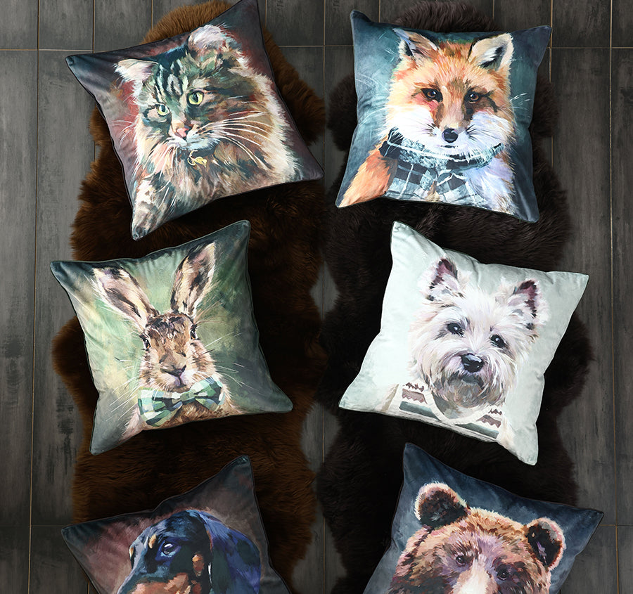 Pawtrait 50x50cm Filled Cushion Cat N Mouse