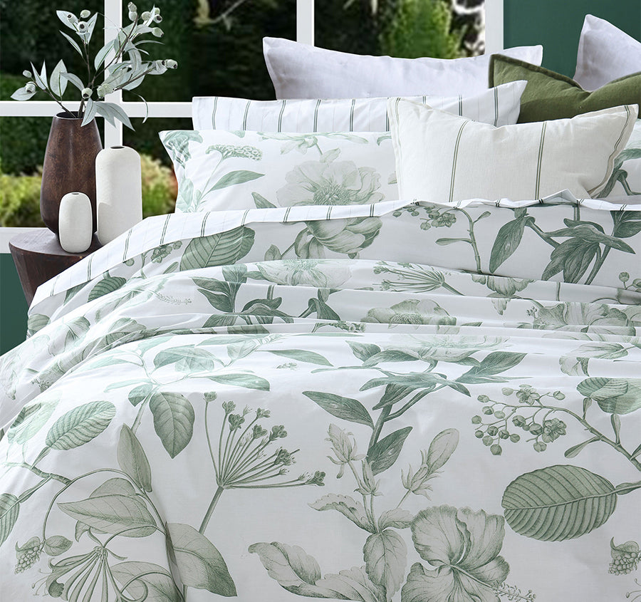 Pure Botanical Quilt Cover Set Range Leaf