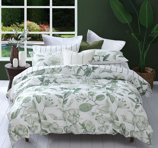 Pure Botanical Quilt Cover Set Range Leaf