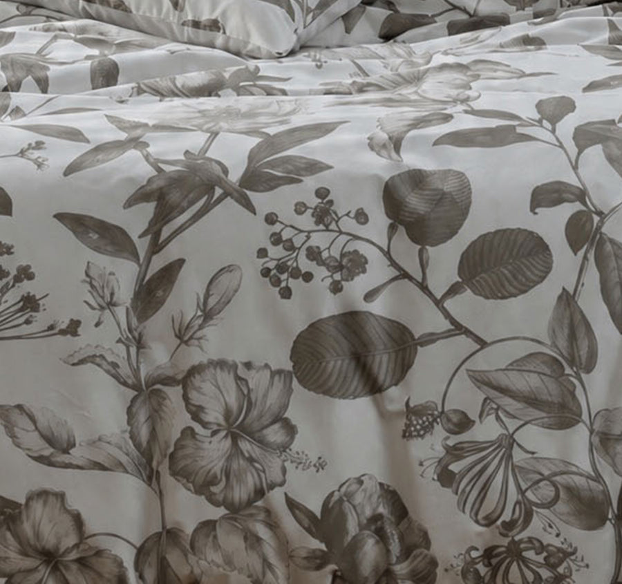 Pure Botanical Quilt Cover Set Range Taupe