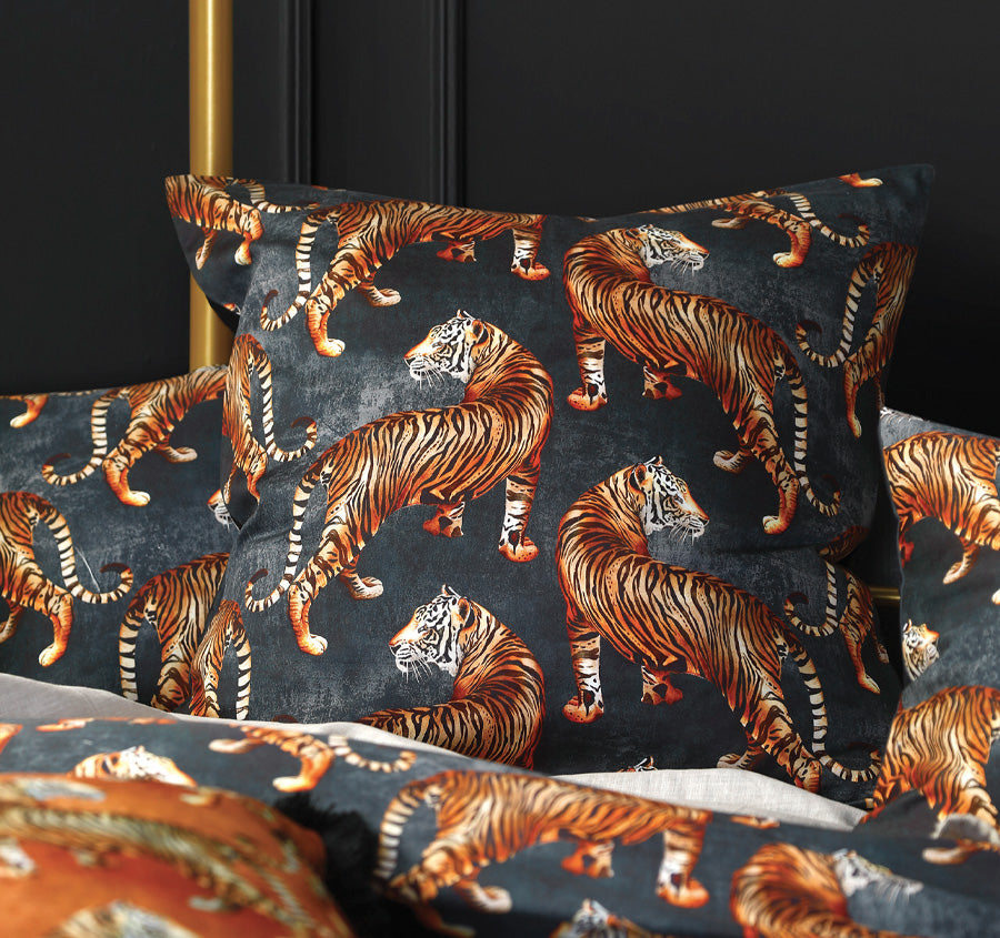 Tigress Quilt Cover Set Range Grey