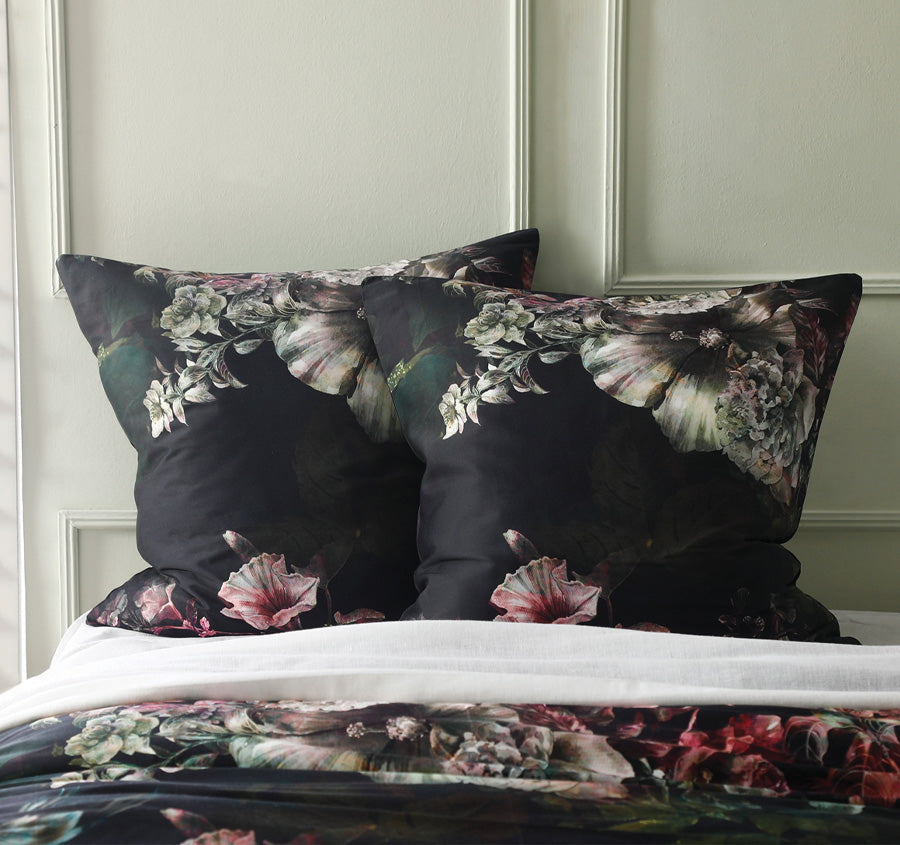 Tui Blossom Quilt Cover Set Range Black