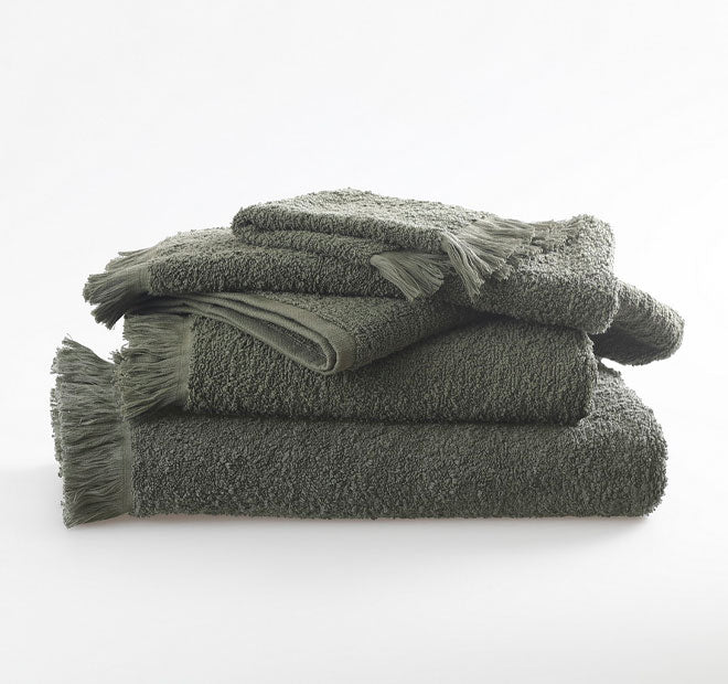 Tusca 700GSM Cotton Bath Towel Range Lichen