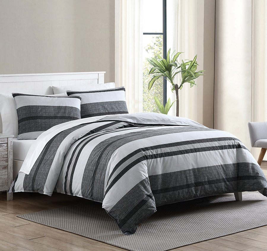 Ardmoore Quilt Cover Set Range Dark Grey