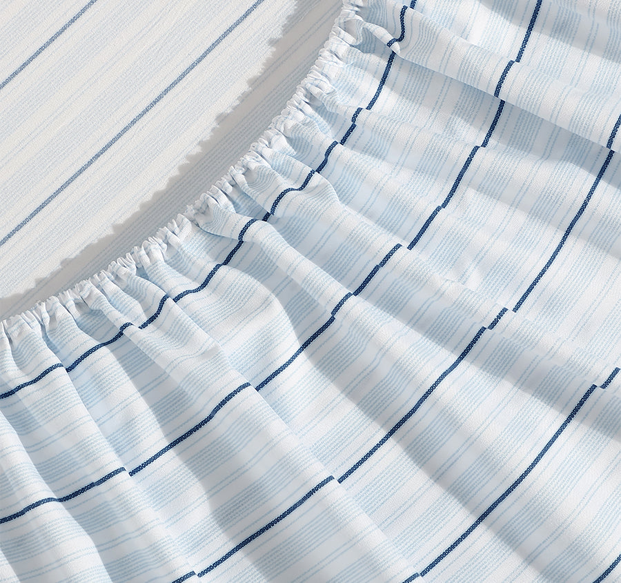 Camp Stripe Sheet Set Range Pale Blue