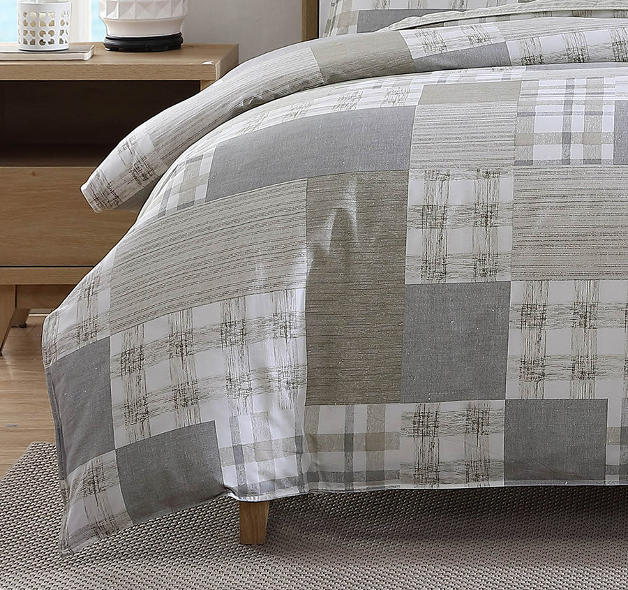 Clements Quilt Cover Set Range Beige