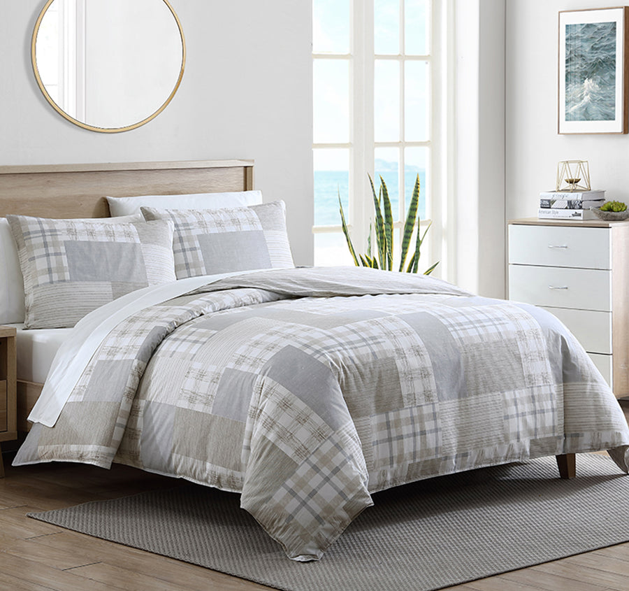 Clements Quilt Cover Set Range Beige