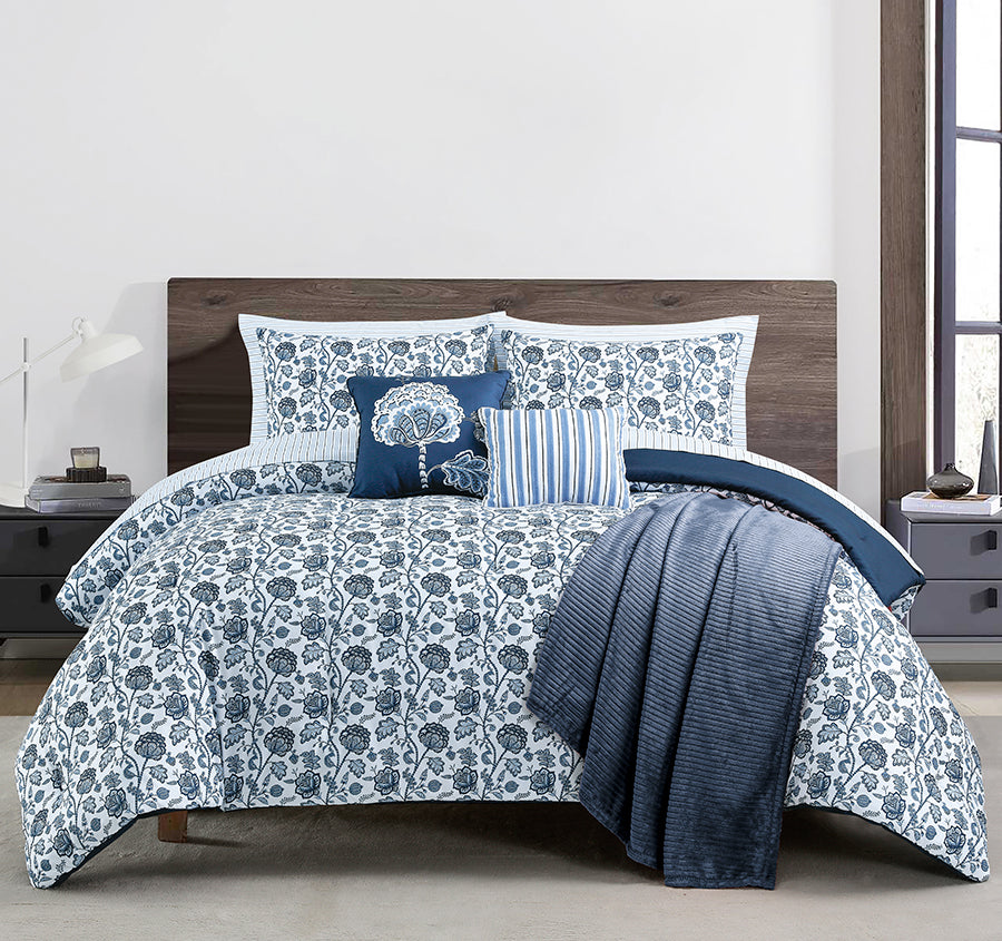 Floral Bay 10 Piece Bed In A Bag Comforter Set