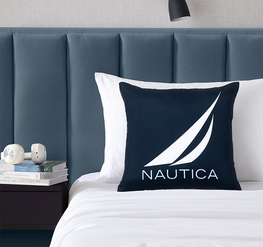 Logos Seas 45x45cm Filled Cushion Blue and White