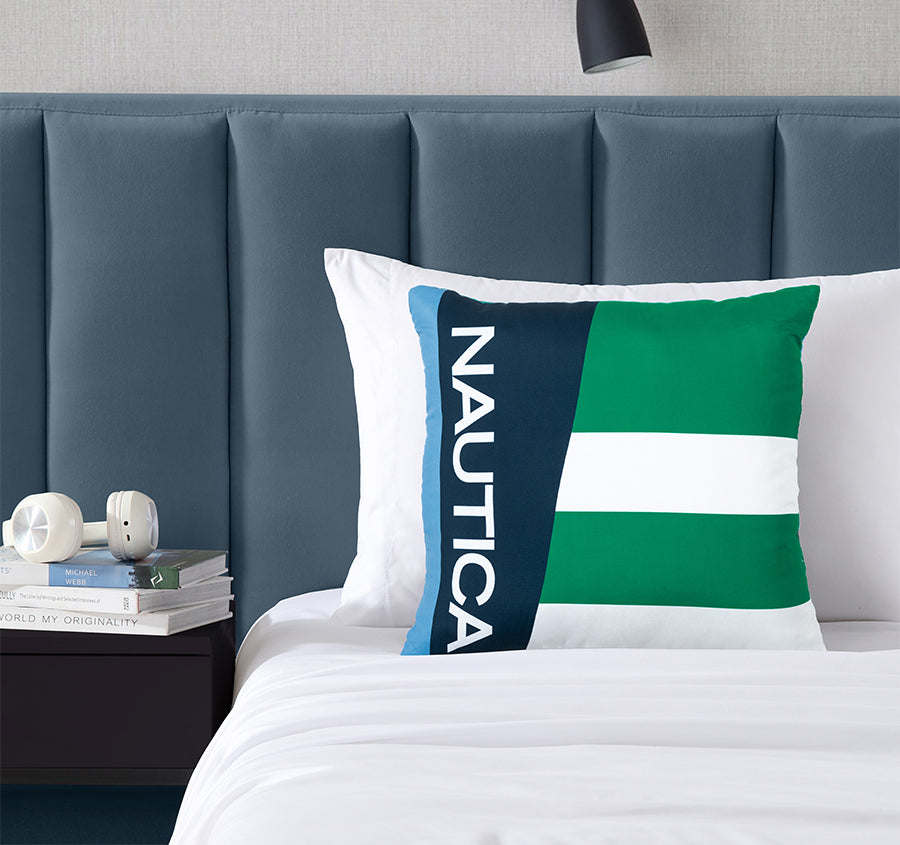 Massimo 45x45cm Filled Cushion Navy and Green