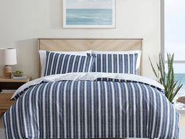Ocean Stripe Quilt Cover Set Range Navy