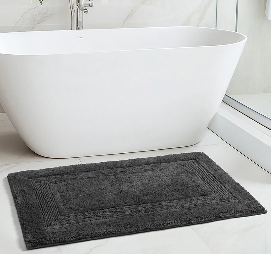 Sandy Bay Cotton Bath Mat Range Charcoal