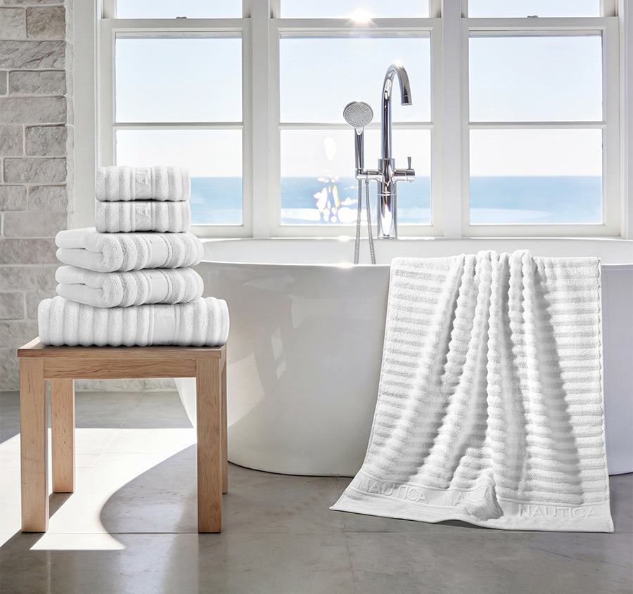 Sandy Bay 6 Piece Cotton Bath Towel Set White