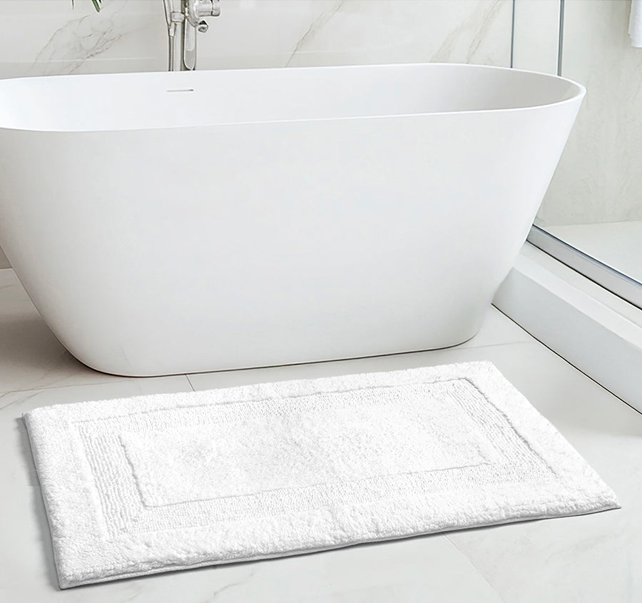 Sandy Bay Cotton Bath Mat Range White
