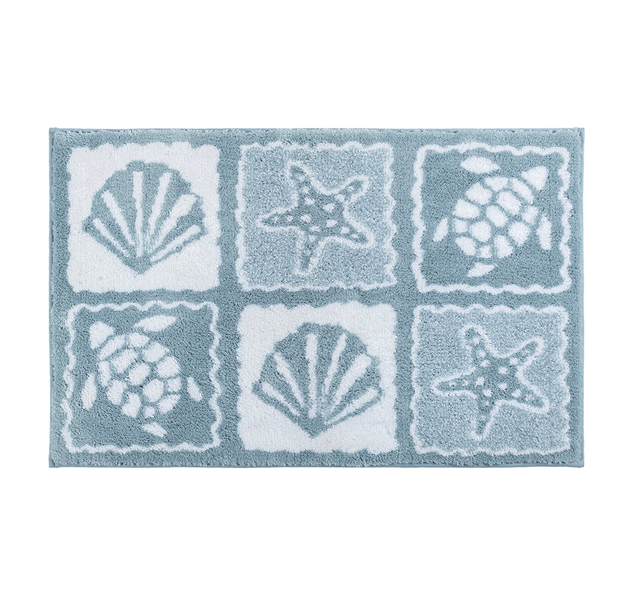 Sea Stamps 50 x 80cm Bath Mat