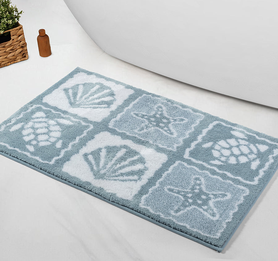 Sea Stamps 50 x 80cm Bath Mat