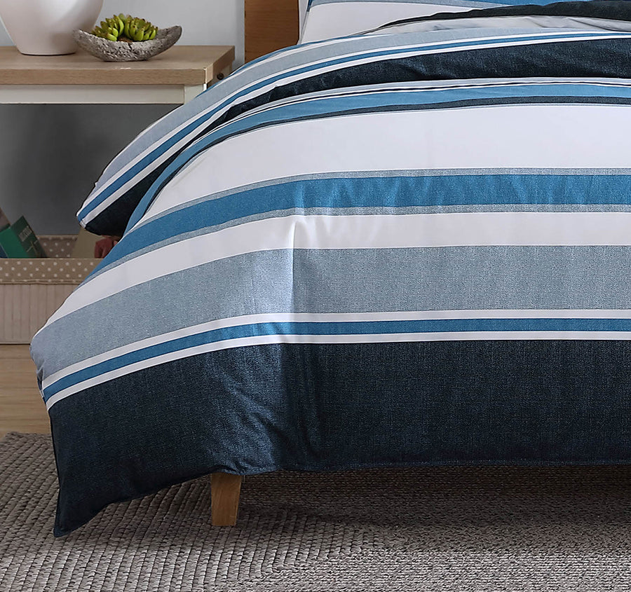 Westport Quilt Cover Set Range Navy