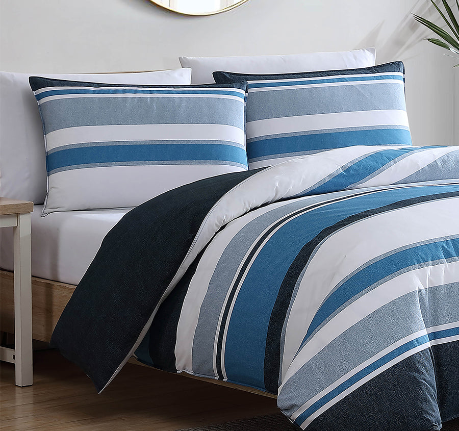 Westport Quilt Cover Set Range Navy