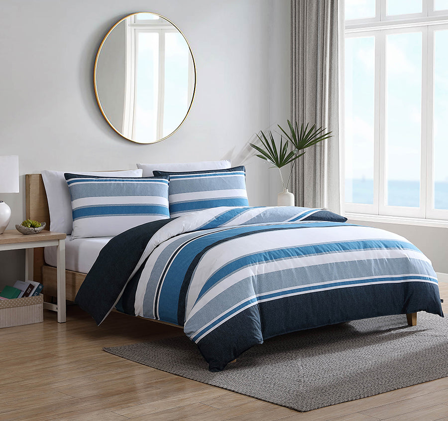 Westport Quilt Cover Set Range Navy