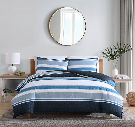 Westport Quilt Cover Set Range Navy