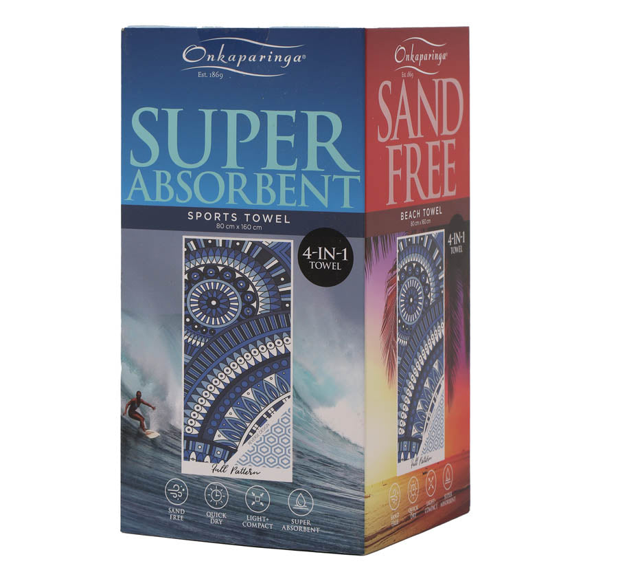 Sand Free 80x160cm Towel 4 in 1 Full Pattern