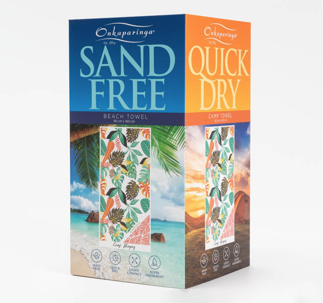 Sand Free 80x160cm Towel 4 in 1 Leaf Shape