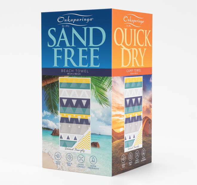 Sand Free 80x160cm Towel 4 in 1 Triangles