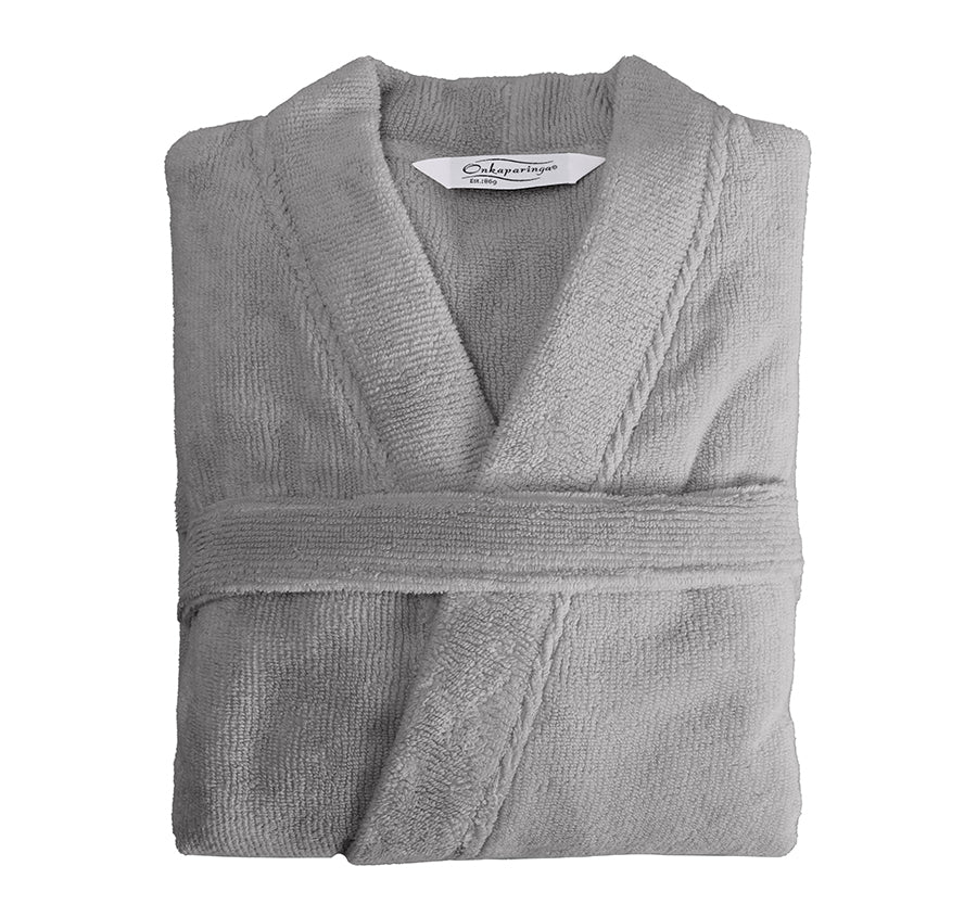 Luxe Türkiye Cotton Bathrobe and Towel Set Grey