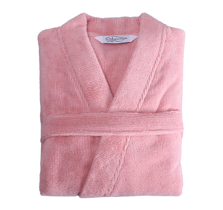 Luxe Türkiye Cotton Bathrobe and Towel Set Pink