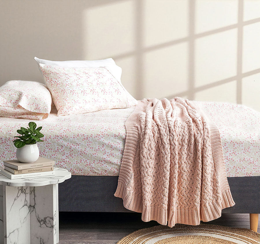 Egyptian Cotton Printed Flannelette Mega Fitted Combo Set Range Bloomsbury