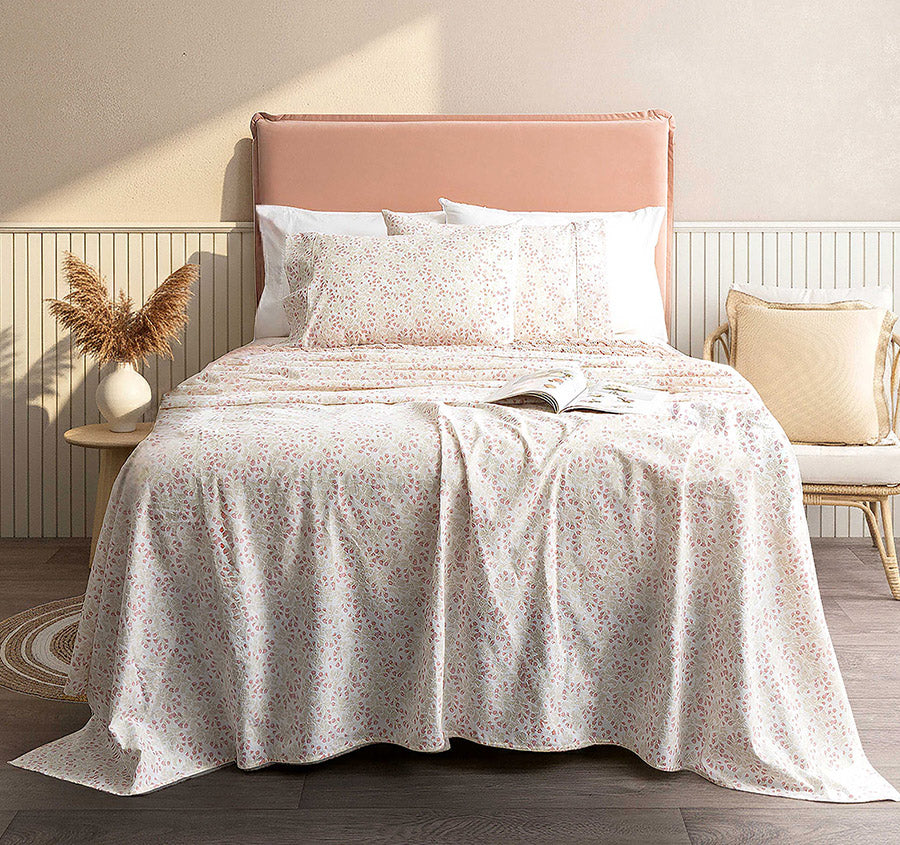 Egyptian Cotton Printed Flannelette Mega Sheet Set Range Bloomsbury