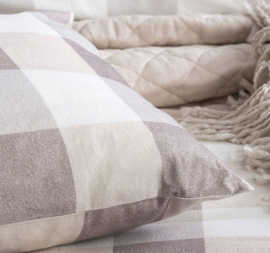 Egyptian Cotton Printed Flannelette Quilt Cover Set Range Buffalo Checks