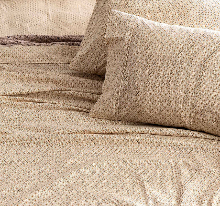 Egyptian Cotton Printed Flannelette Mega Sheet Set Range Diamond