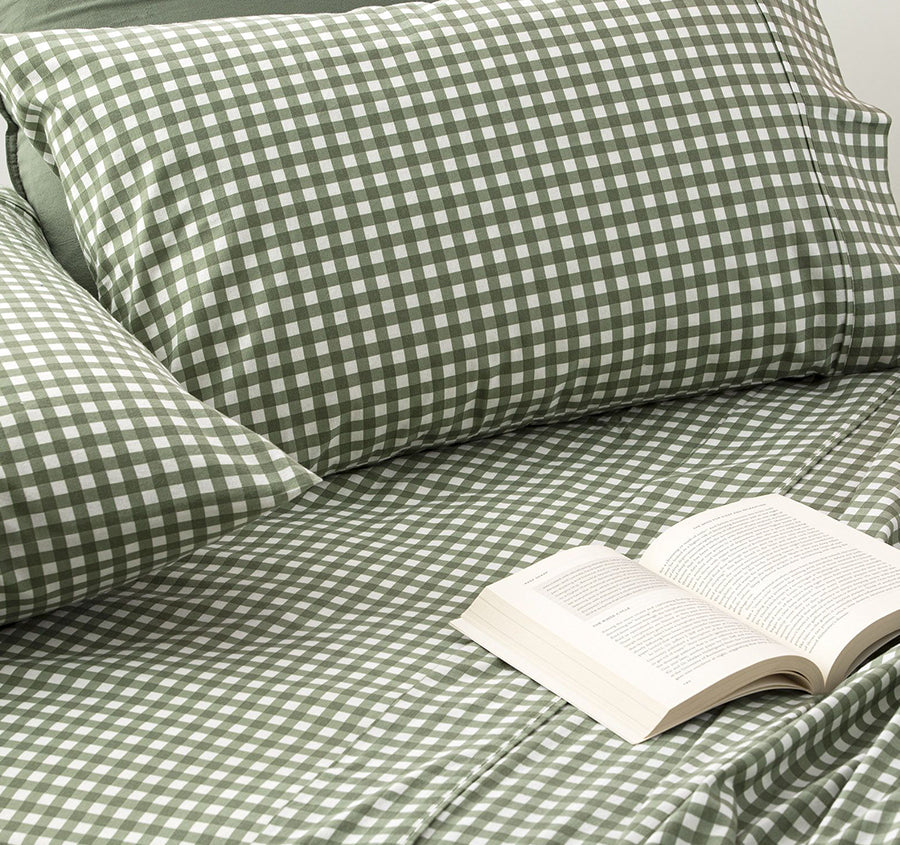 Egyptian Cotton Printed Flannelette Mega Sheet Set Range Gingham