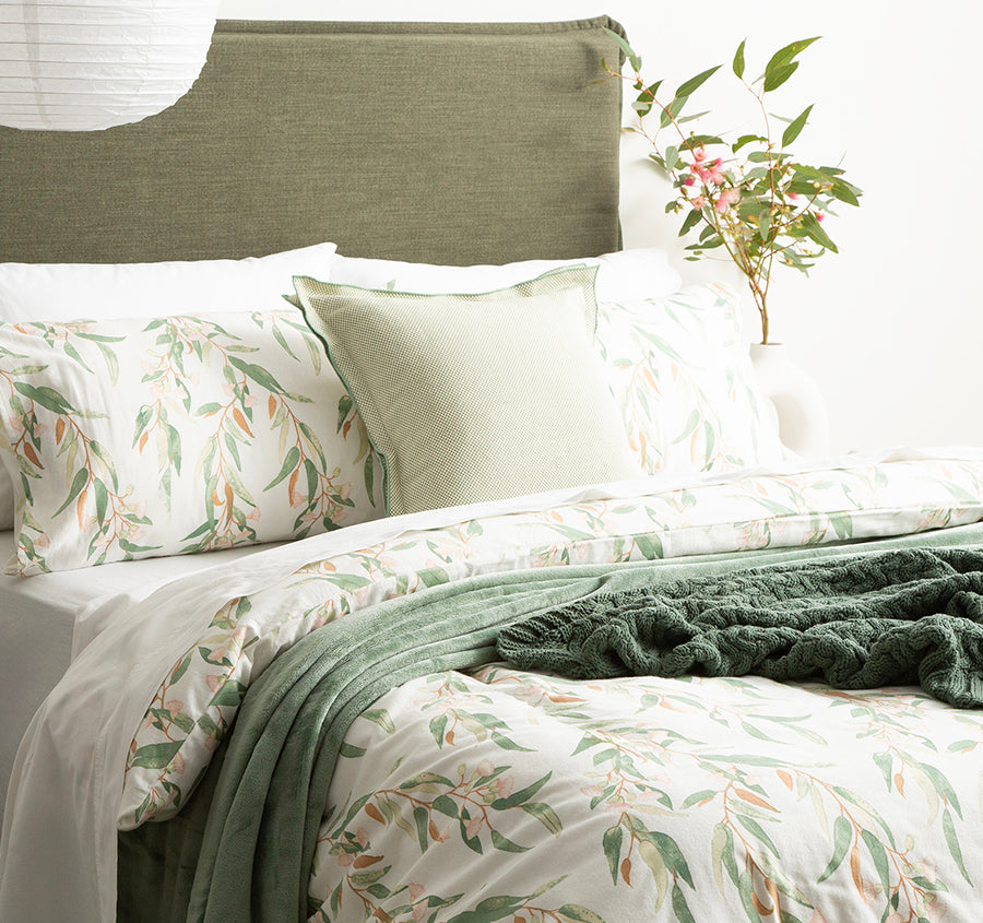 Egyptian Cotton Printed Flannelette Quilt Cover Set Range Gumnut