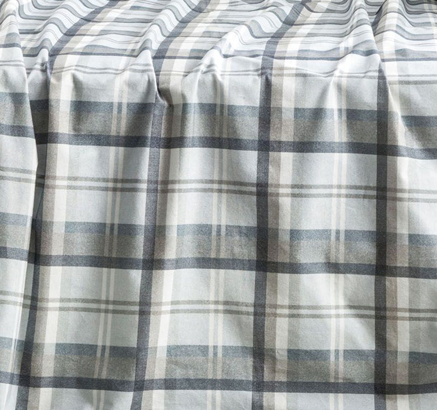 Egyptian Cotton Printed Flannelette Mega Sheet Set Range Heathered Plaid