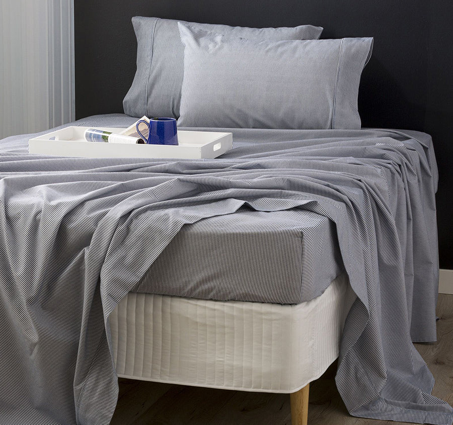 Egyptian Cotton Printed Flannelette Mega Sheet Set Range Striped