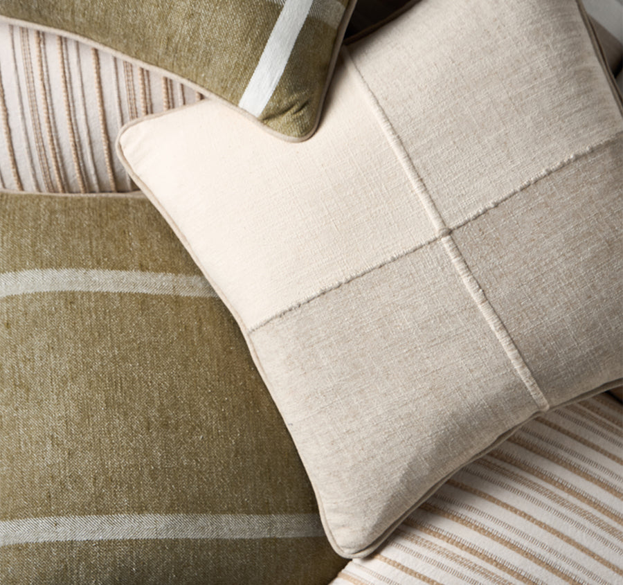 Alpina Stripes 50x50cm Filled Cushion Sand