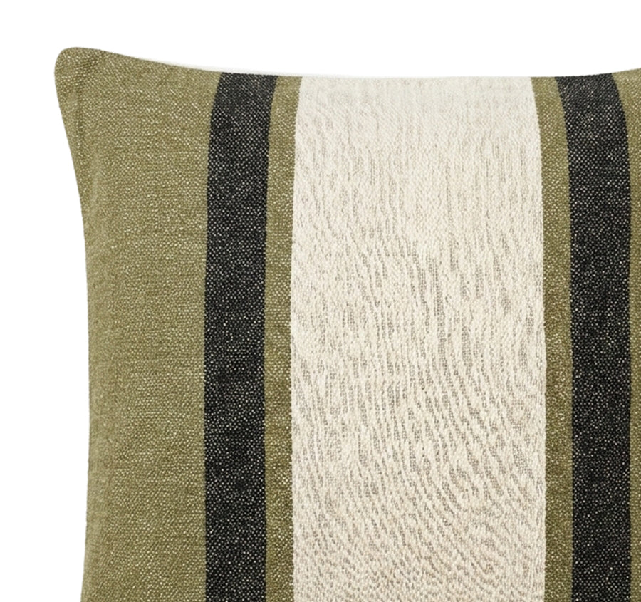 Alpine Stripe 50x50cm Filled Cushion Olive