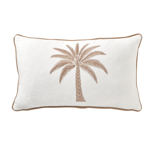 Azure Palm 30x50cm Filled Cushion Sand