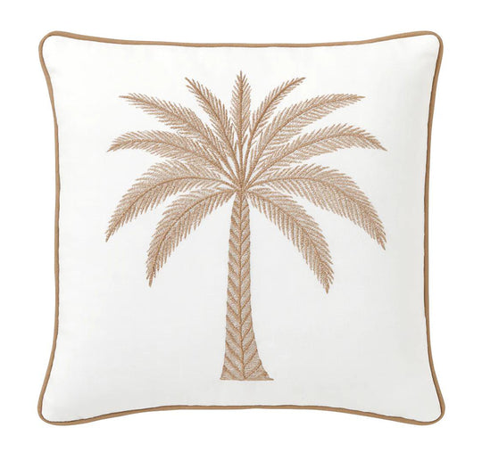 Azure Palm 50x50cm Filled Cushion Sand