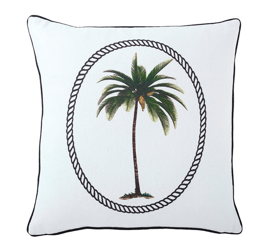 Bahama Palm Royale 50x50cm Filled Cushion Green