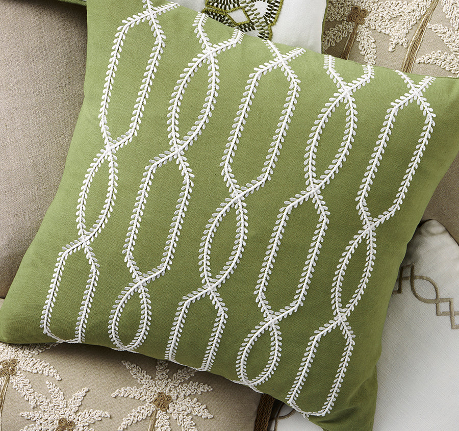 Cayman Lattice 50x50cm Filled Cushion Green