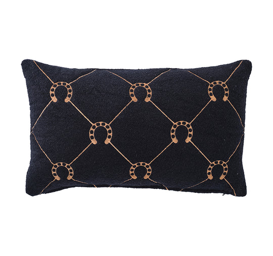 Equine Manor 30x50cm Filled Cushion Black