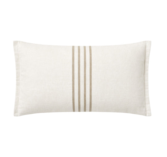 Linen Aura 30x50cm Filled Cushion White