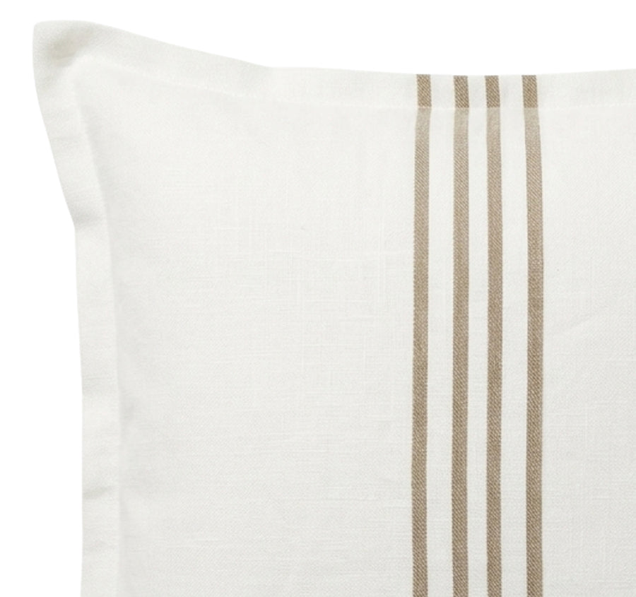 Linen Aura 50x50cm Filled Cushion White