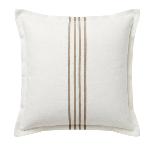 Linen Aura 50x50cm Filled Cushion White